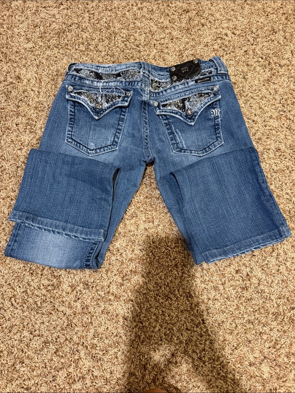 Miss Me Blue Embellished Denim Jeans